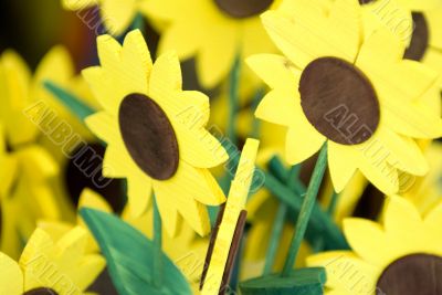 Wooden Sunflowers