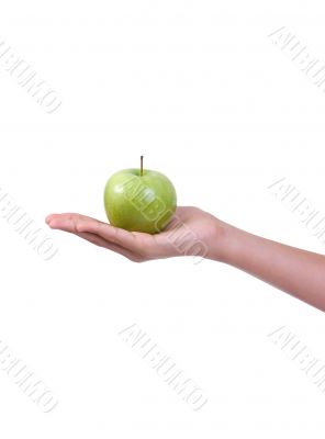 Apple in hand