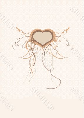 valentine`s day postcard