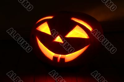 halloween pumpkin on black background