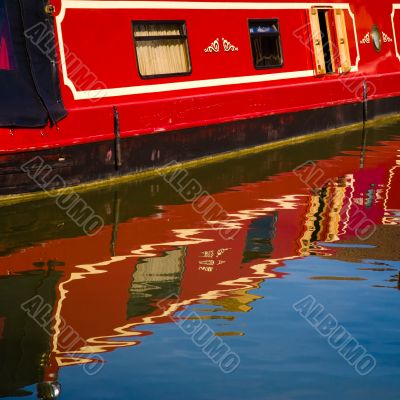 Red Barge - Reflection