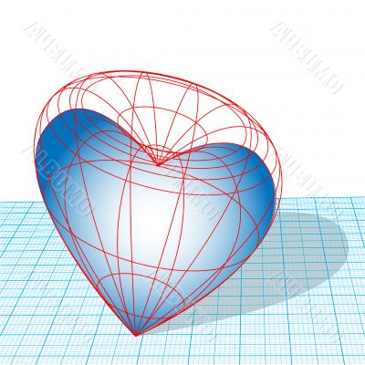 Designing Heart Wireframe Design