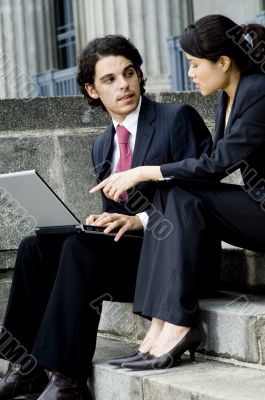 Business Meeting Outside