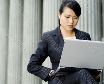 Working On Laptop