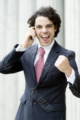 Overjoyed Businessman