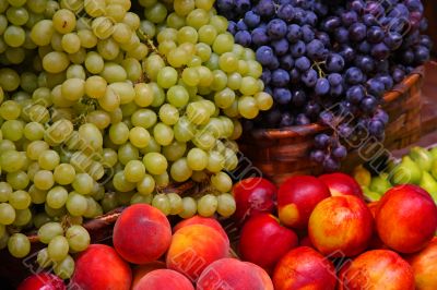 fresh fruits at market