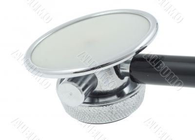stethoscope on white - real macro