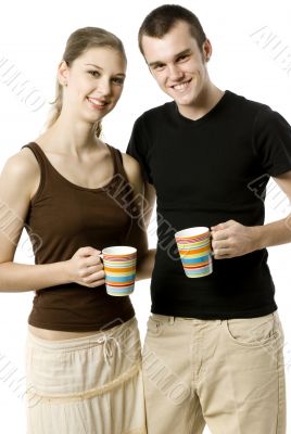 Couple With Cups