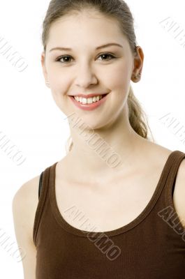 Young Woman In Brown