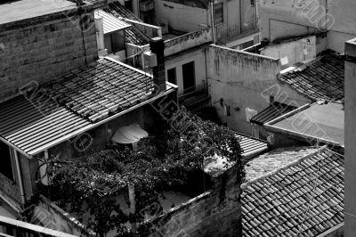 Old town in Sicily at summer