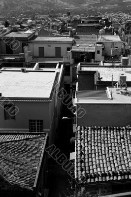 Old town in Sicily at summer