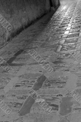 Old town Eriche in Sicily at summer