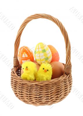 easter basket  pure white background