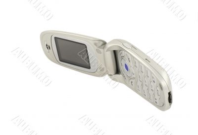 mobile phone  pure white background