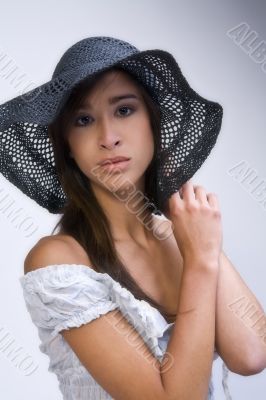With the hat