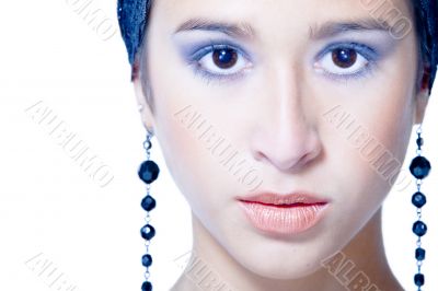 Looking beauty blue