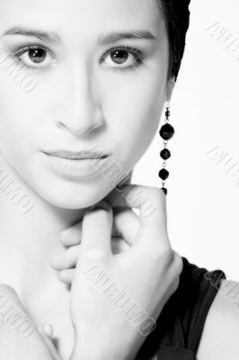 Black and white pretty woman