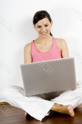 Sitting With Laptop