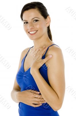 Model In Blue