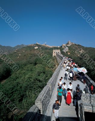 Great Wall of China with People