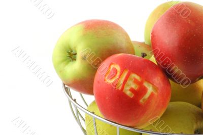 diet concept on white background