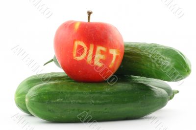 diet concept on white background