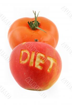 diet concept on white background