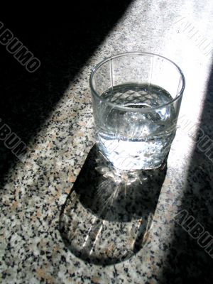 A glass of water