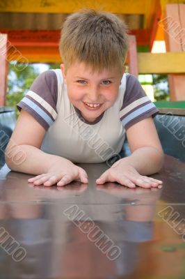 boy on a chute