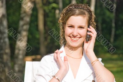 Girl with phone.