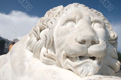 The Lion statue.