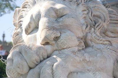 The Lion statue.