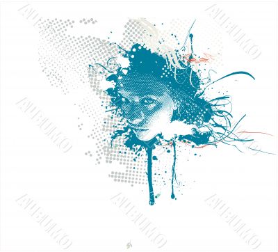 Young woman`s face
