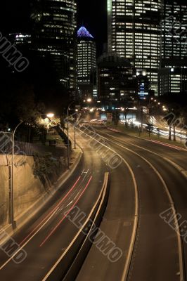 Sydney Highway at Night
