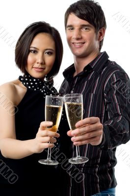 Young Couple Celebrating