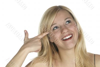 woman has an idea