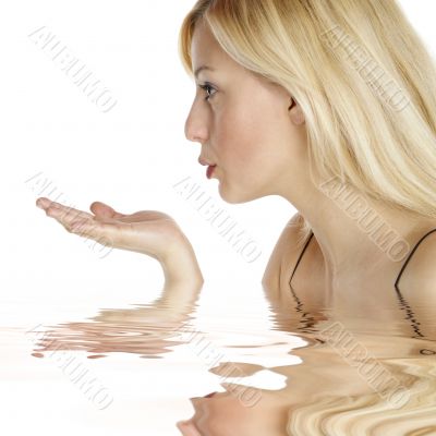 blowing woman