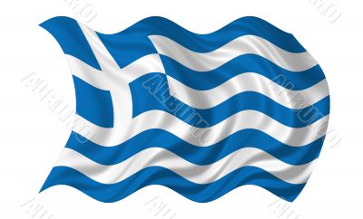 Waving Flag of Greece