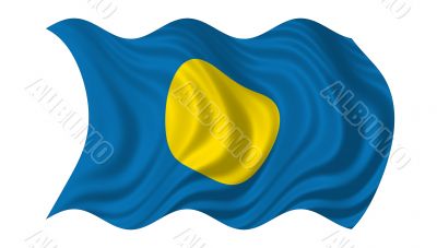 Waving Flag Of Palau