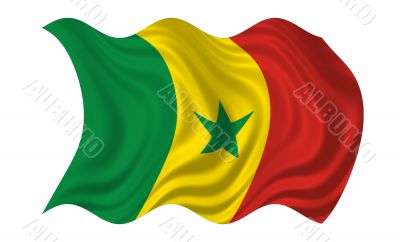 Waving Flag of Senegal