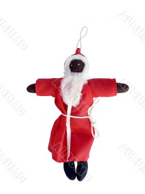 christmas - black santa ornament