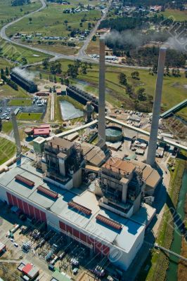 Coal Power Station: Aerial View
