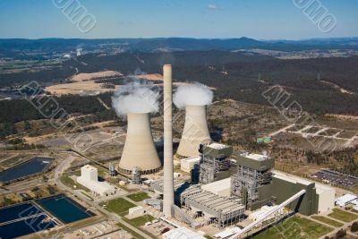 Coal Power Station: Aerial View