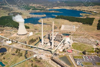 Coal Power Station: Aerial View