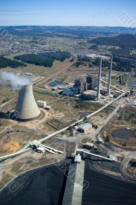 Coal Power Station: Aerial View