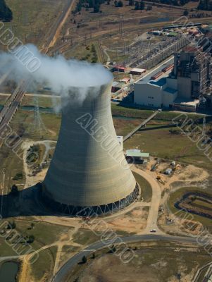 Coal Power Station: Aerial View
