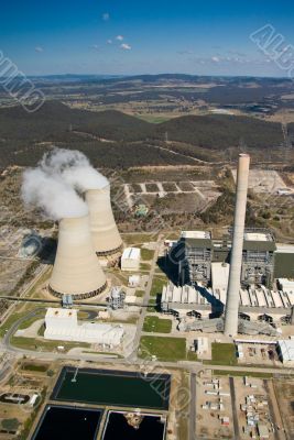 Coal Power Station: Aerial View