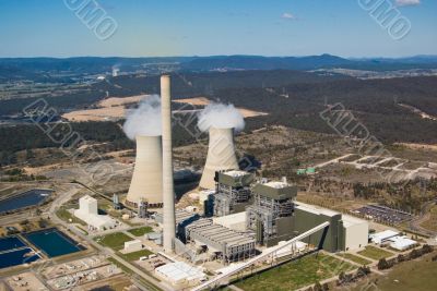 Coal Power Station: Aerial View