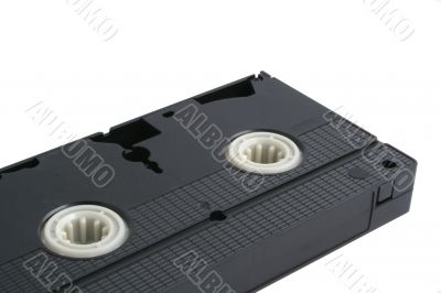 isolated VHS tape on white