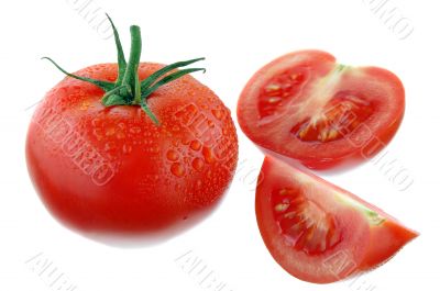 tomatoes isolated on white